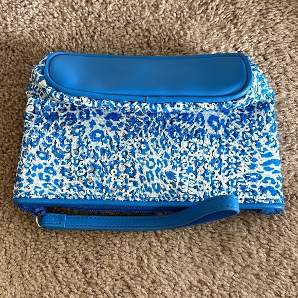Vera Bradley Sequined Leopard Print Wristlet - Picture 3 of 5